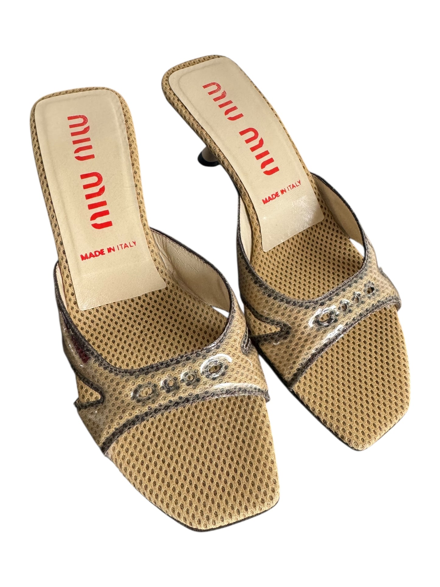 Miu Miu Mesh Kitten Mules — 2000s
