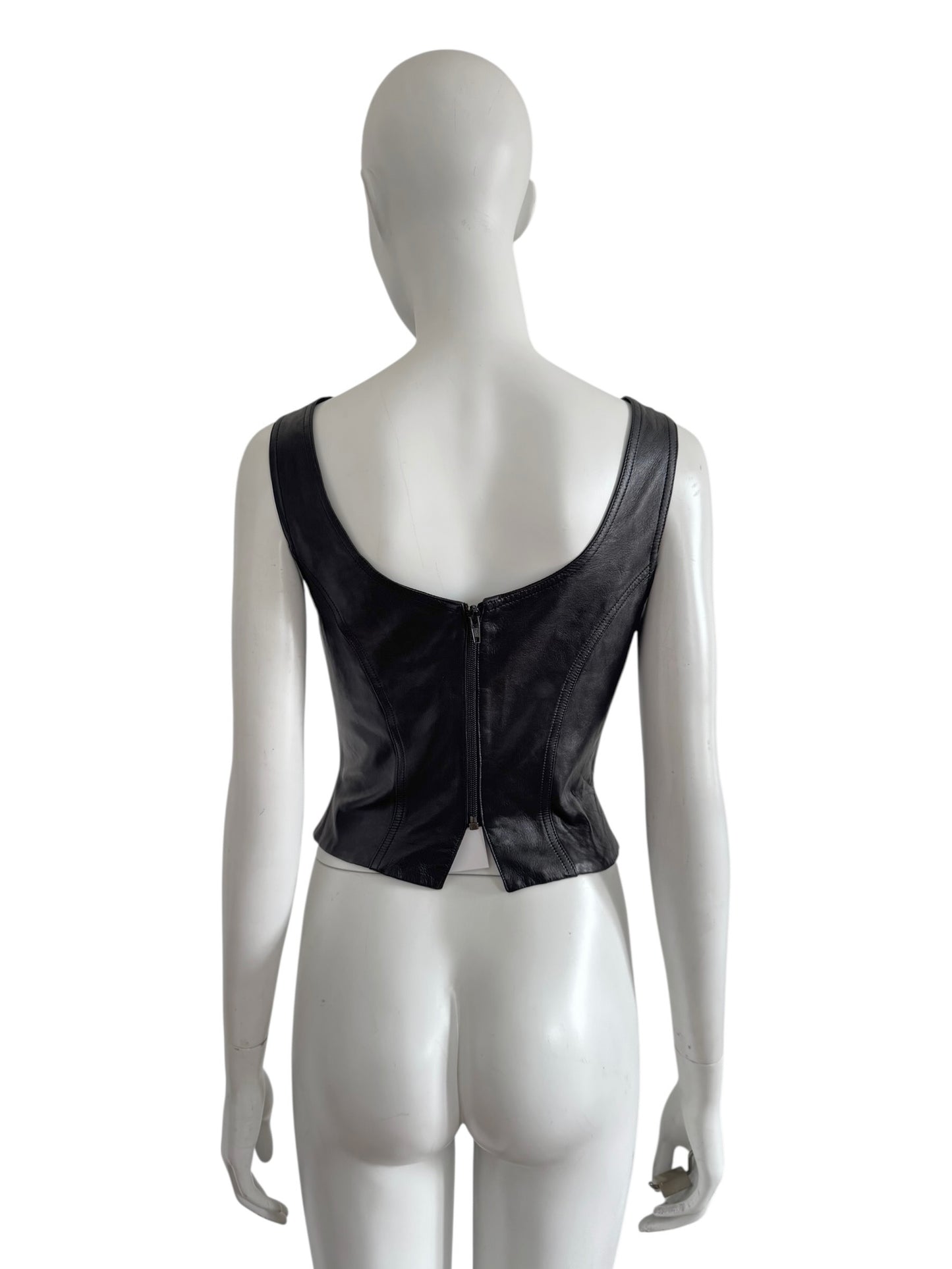 Plein Sud leather corset top