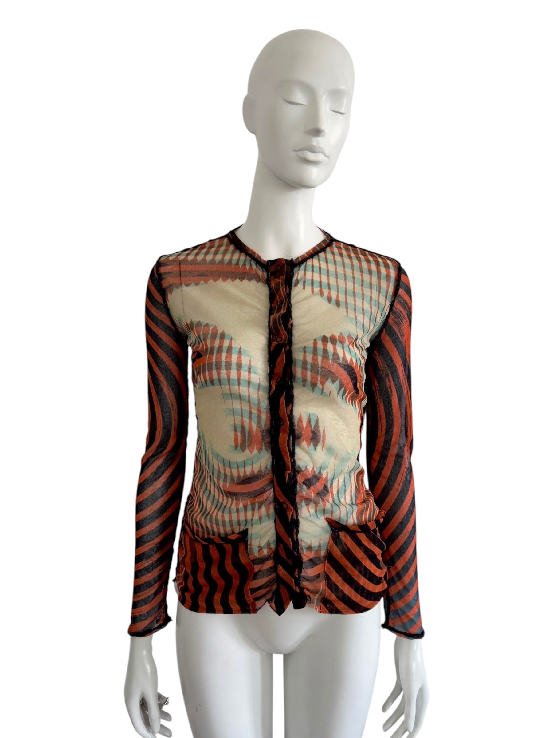 トップス Jean Paul Gaultier Torso Mesh Top 40 Mesh top Jean-Paul Gaultier F/W 2001 – ROUGE NÉON