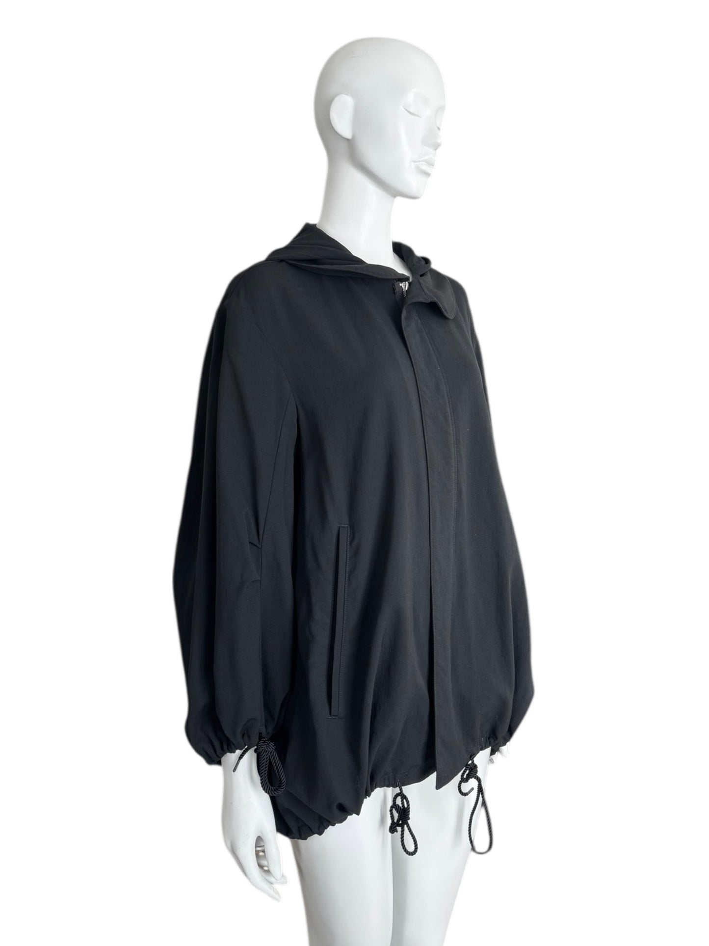 LIMI feu — Veste à capuche en laine noire 2010s