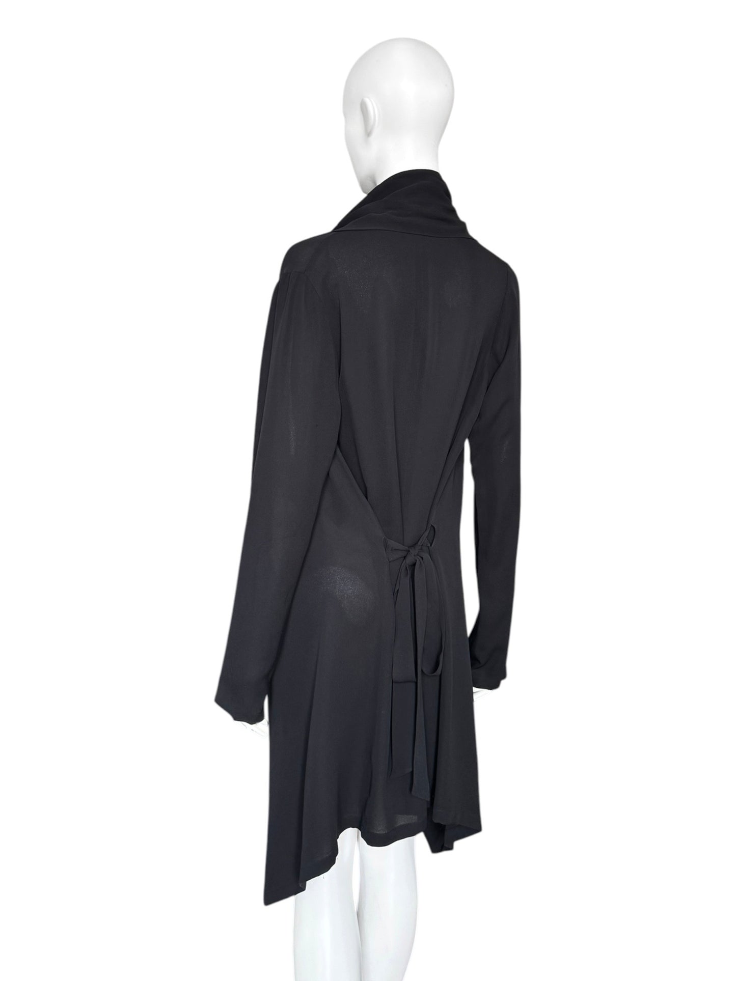 Ann Demeulemeester FW2008 – Veste drapée modulable en soie