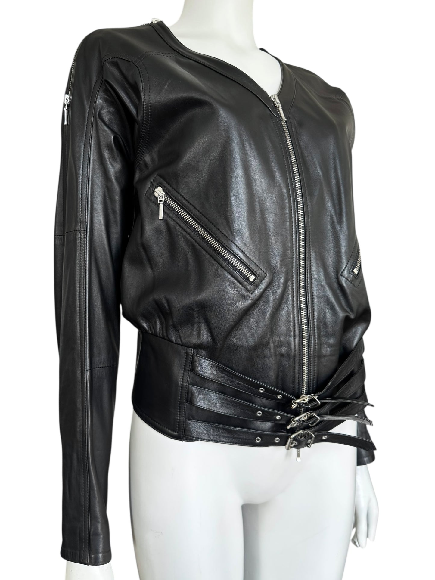 Veste Plein Sud en cuir – Fayçal Amor S/S 2004