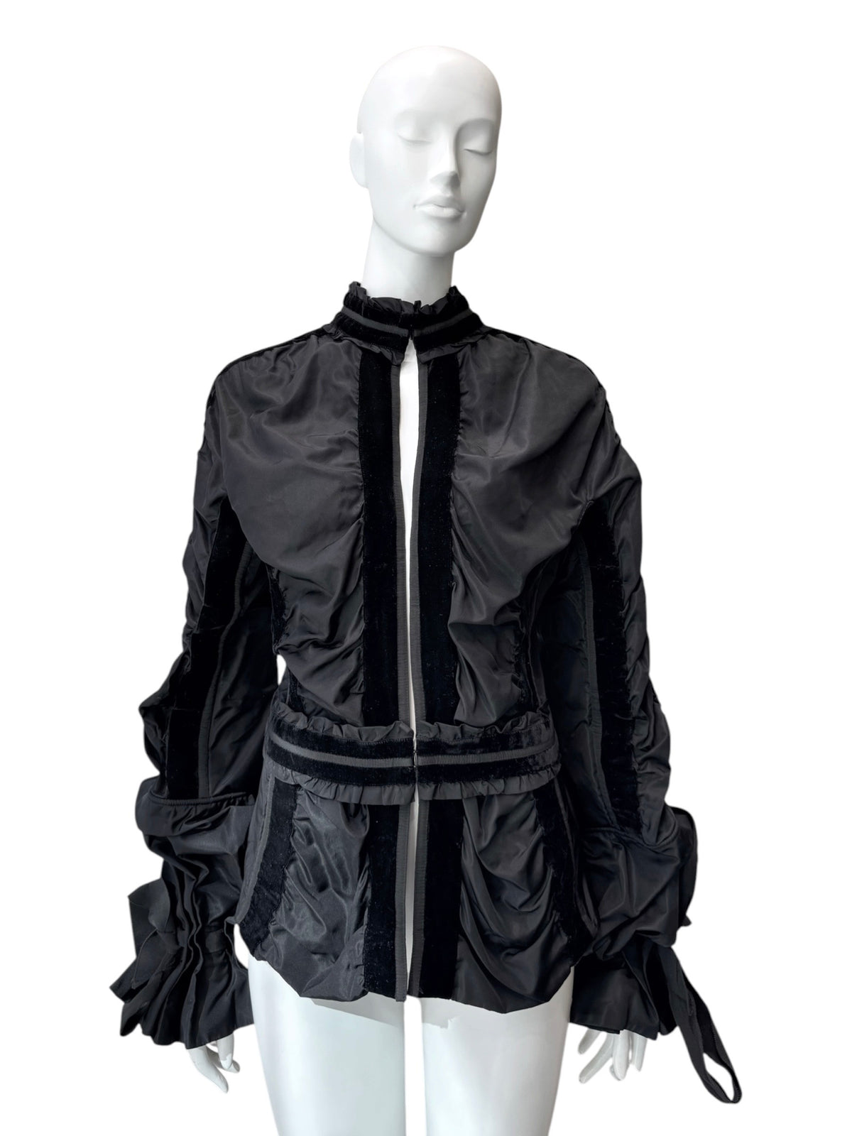 Veste en soie et velours Yves Saint Laurent by Tom Ford FW2002