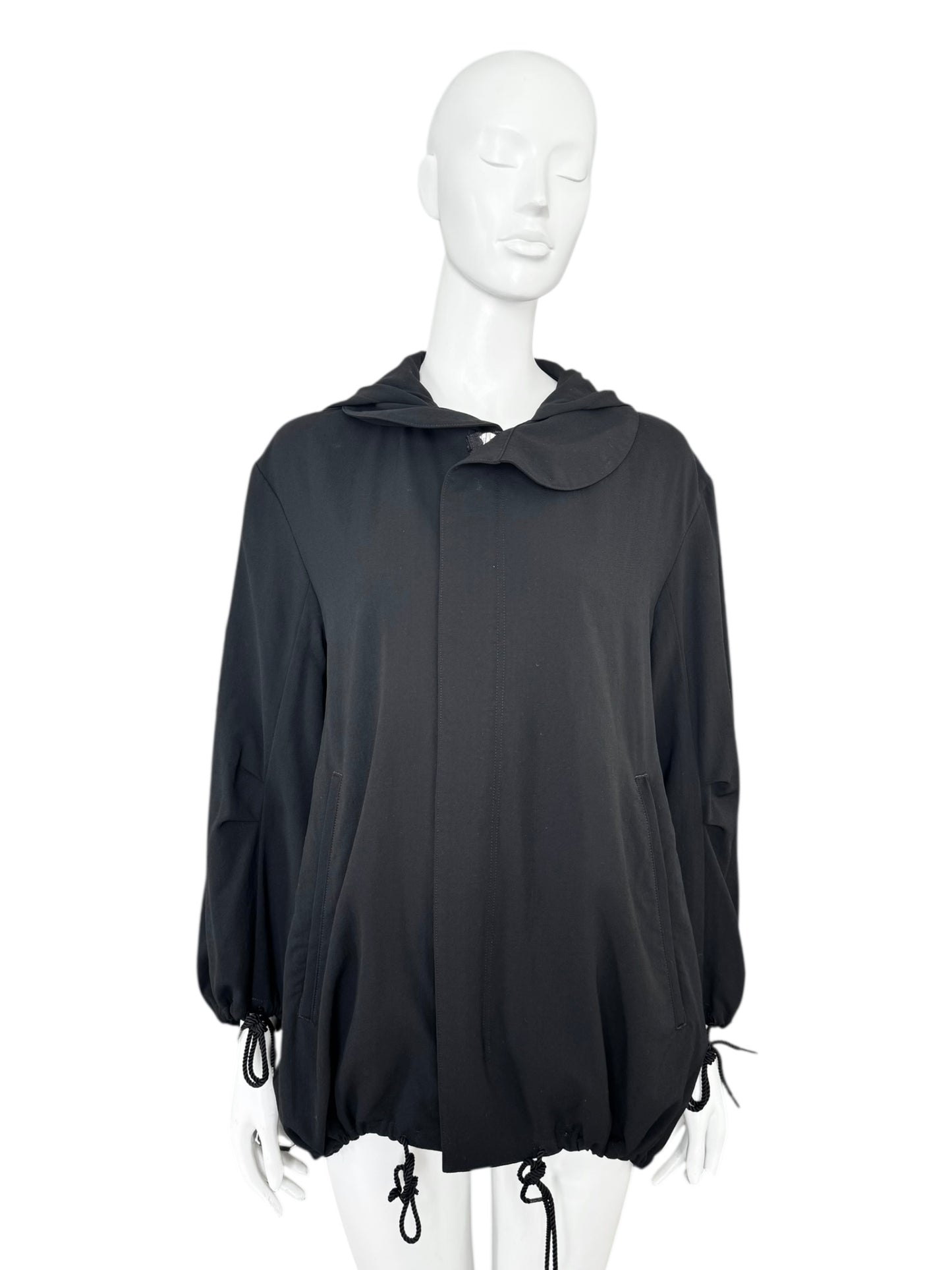 LIMI feu — Veste à capuche en laine noire 2010s