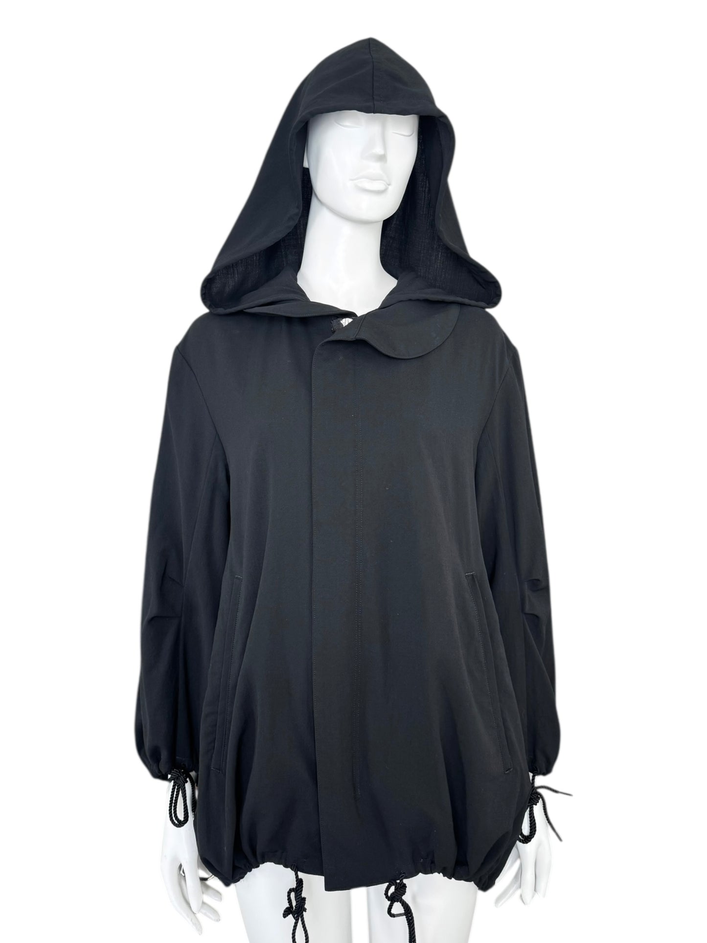 LIMI feu — Veste à capuche en laine noire 2010s