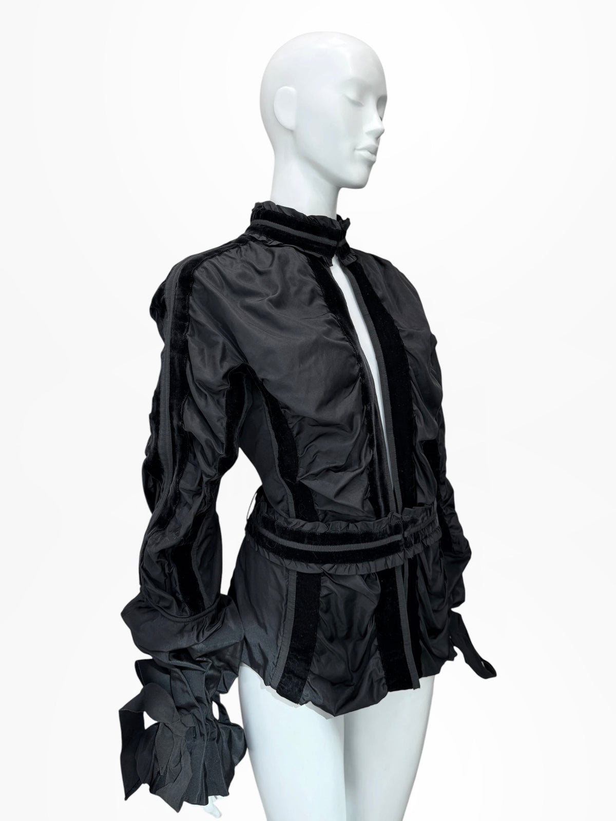 Veste en soie et velours Yves Saint Laurent by Tom Ford FW2002