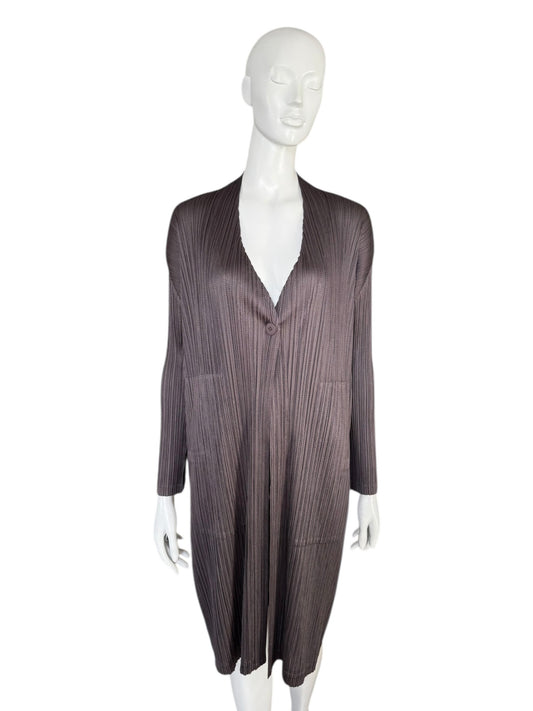 Pleats Please Issey Miyake — cardigan long