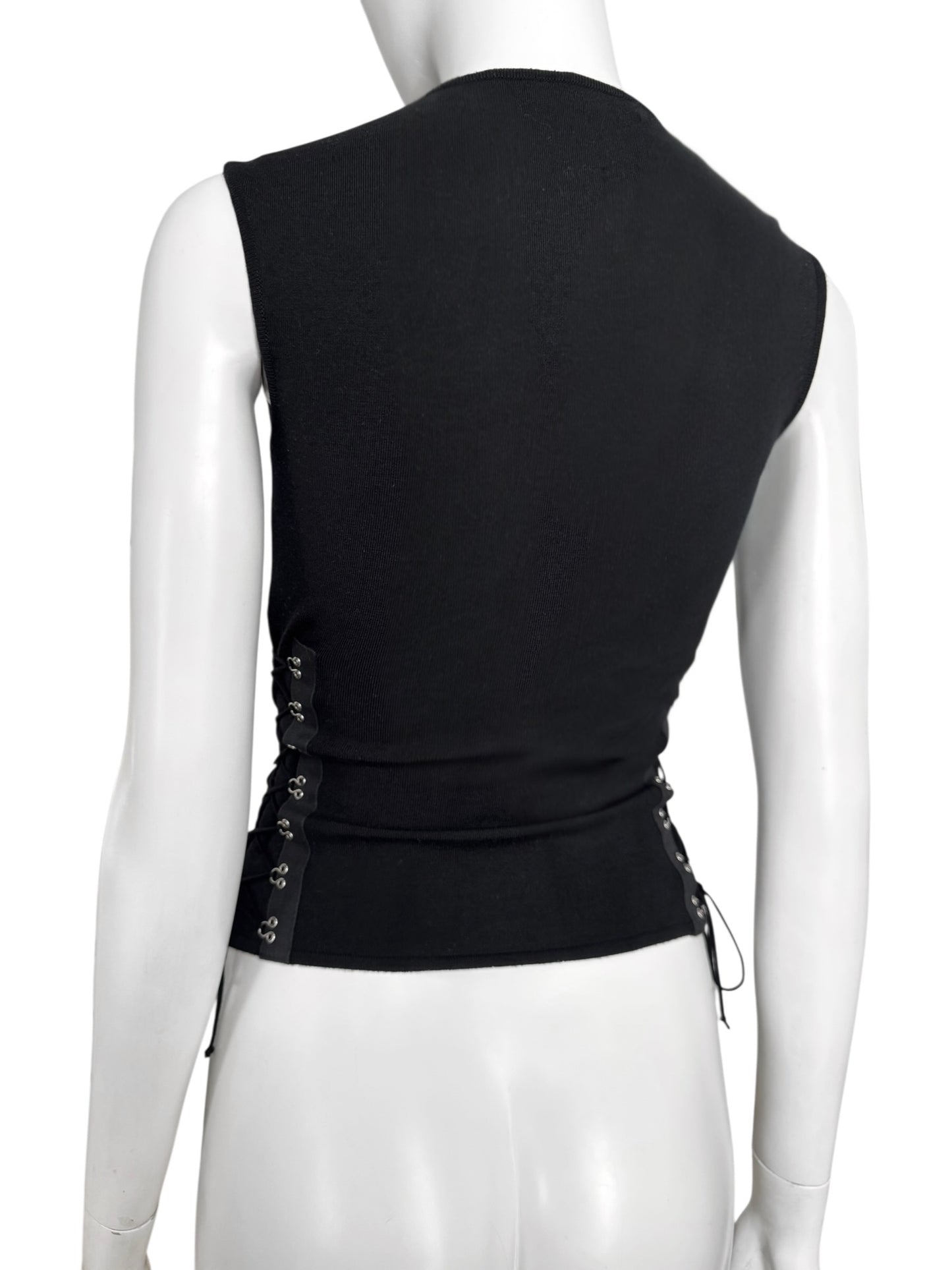 John Galliano – lace-up knit top SS2003