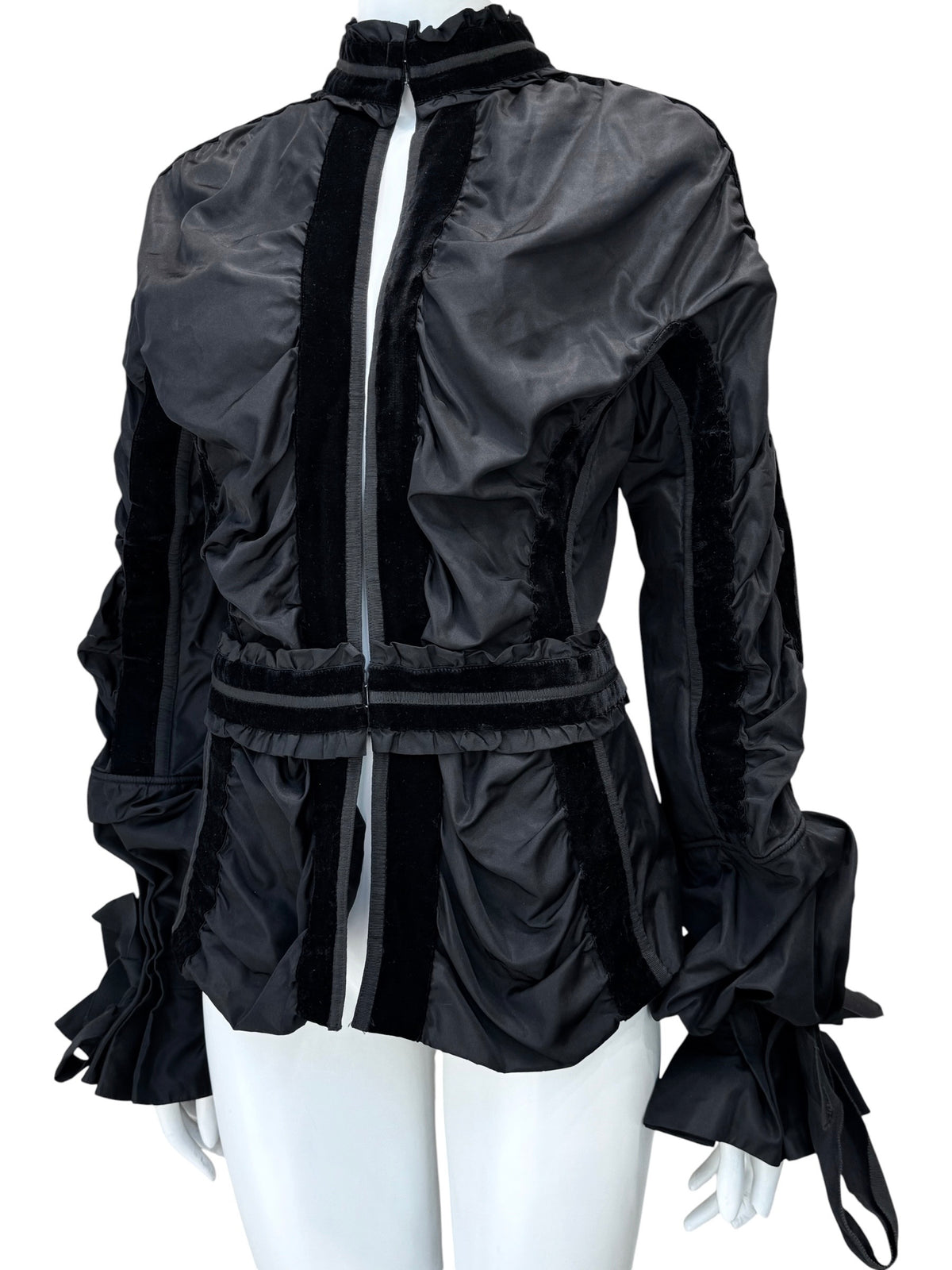 Veste en soie et velours Yves Saint Laurent by Tom Ford FW2002