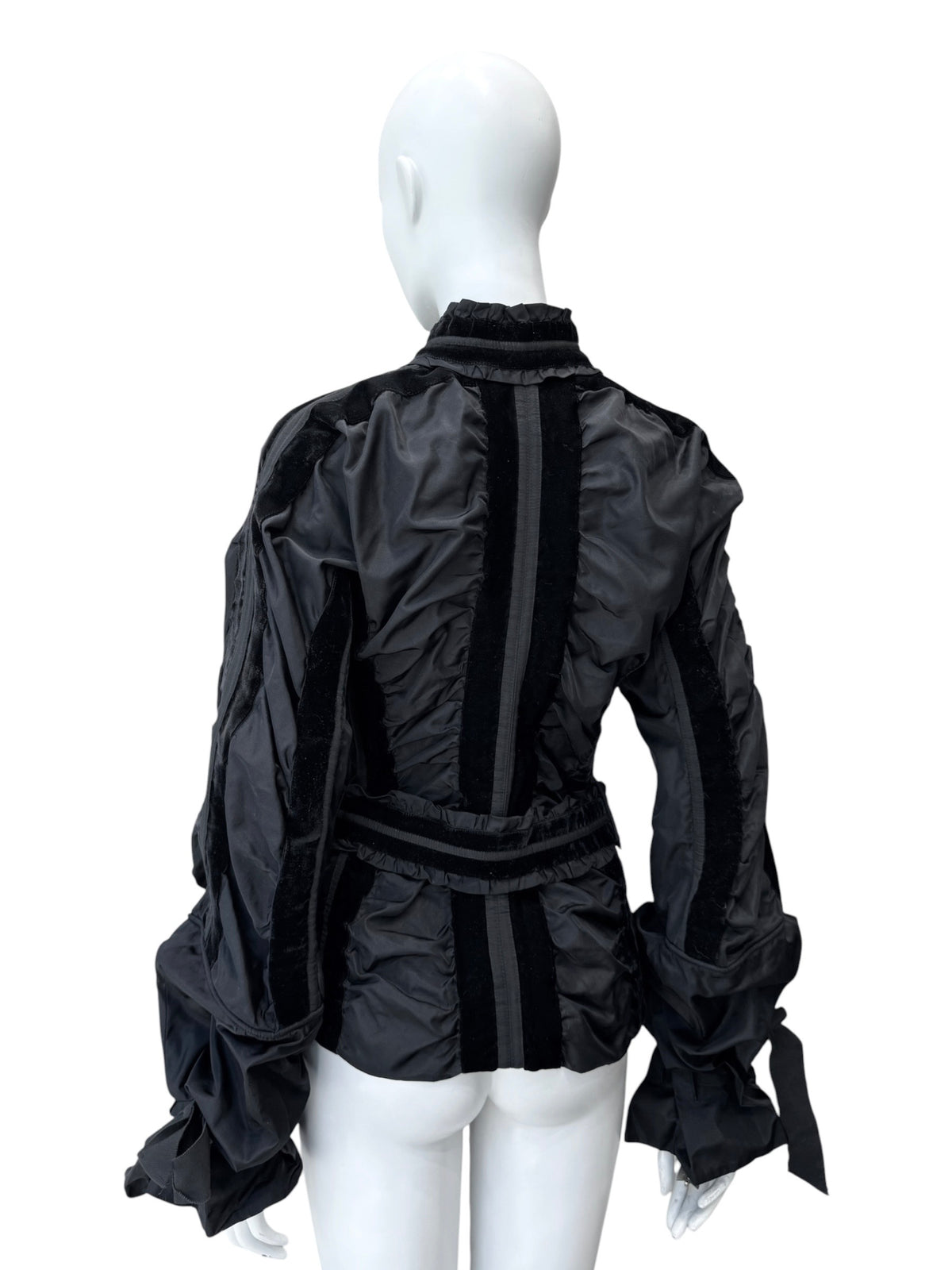 Veste en soie et velours Yves Saint Laurent by Tom Ford FW2002