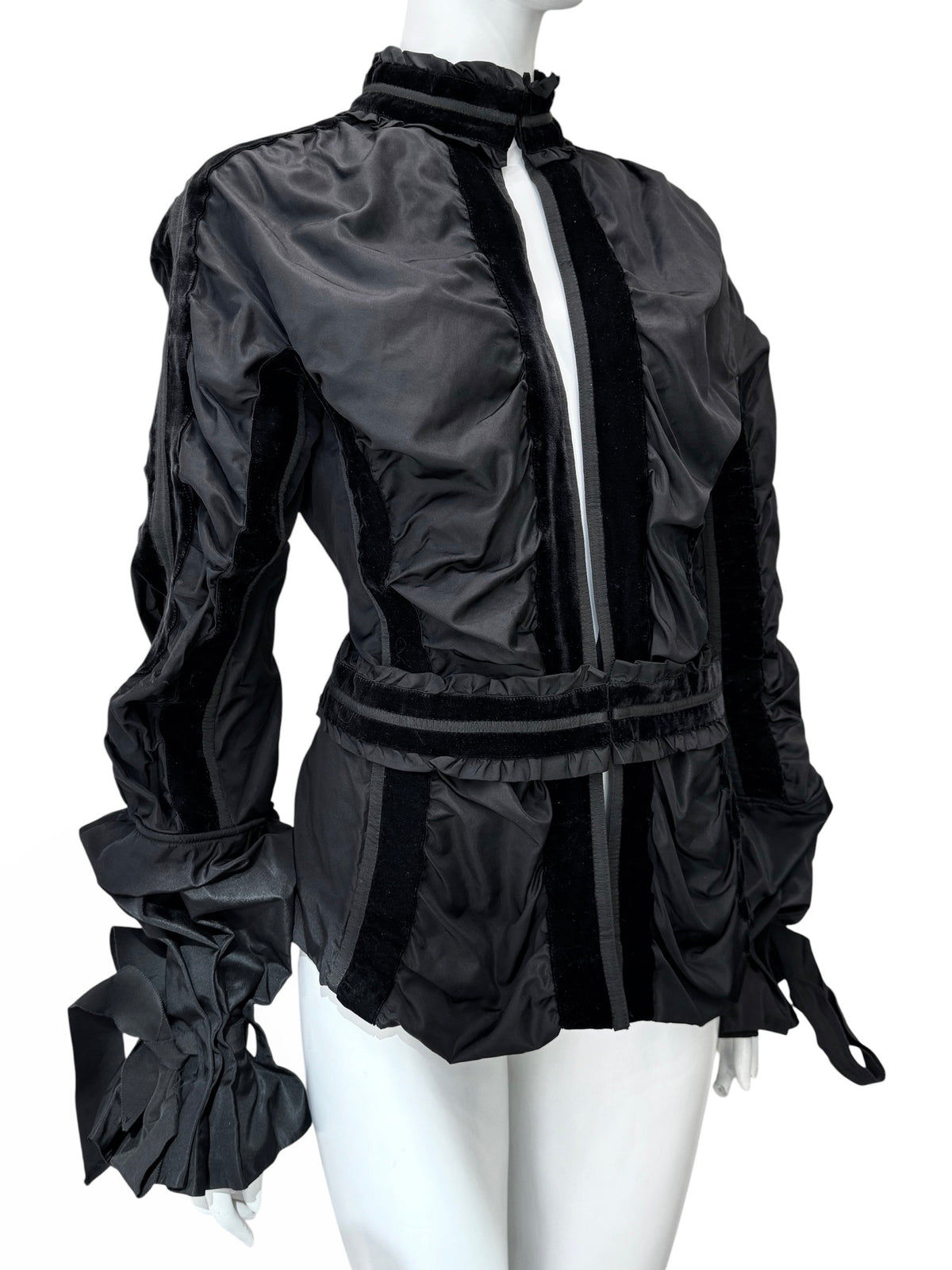 Veste en soie et velours Yves Saint Laurent by Tom Ford FW2002