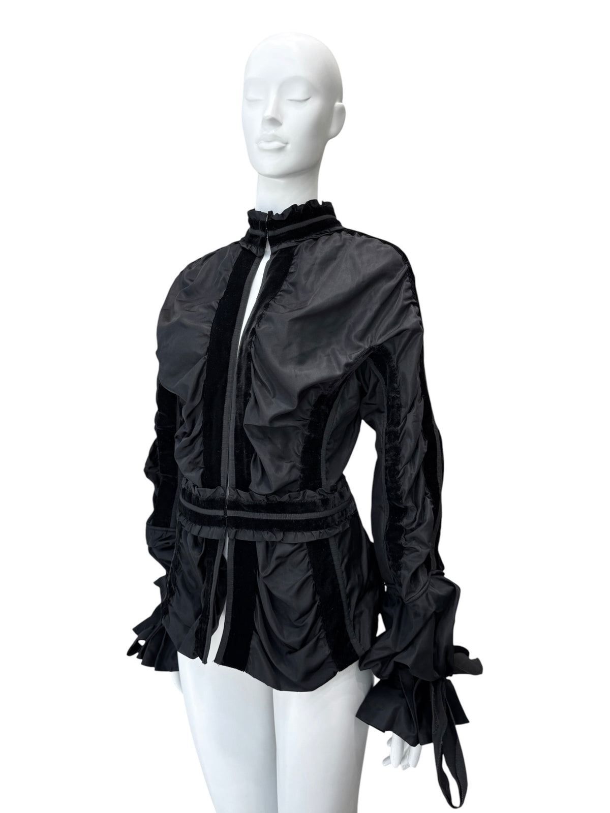 Veste en soie et velours Yves Saint Laurent by Tom Ford FW2002
