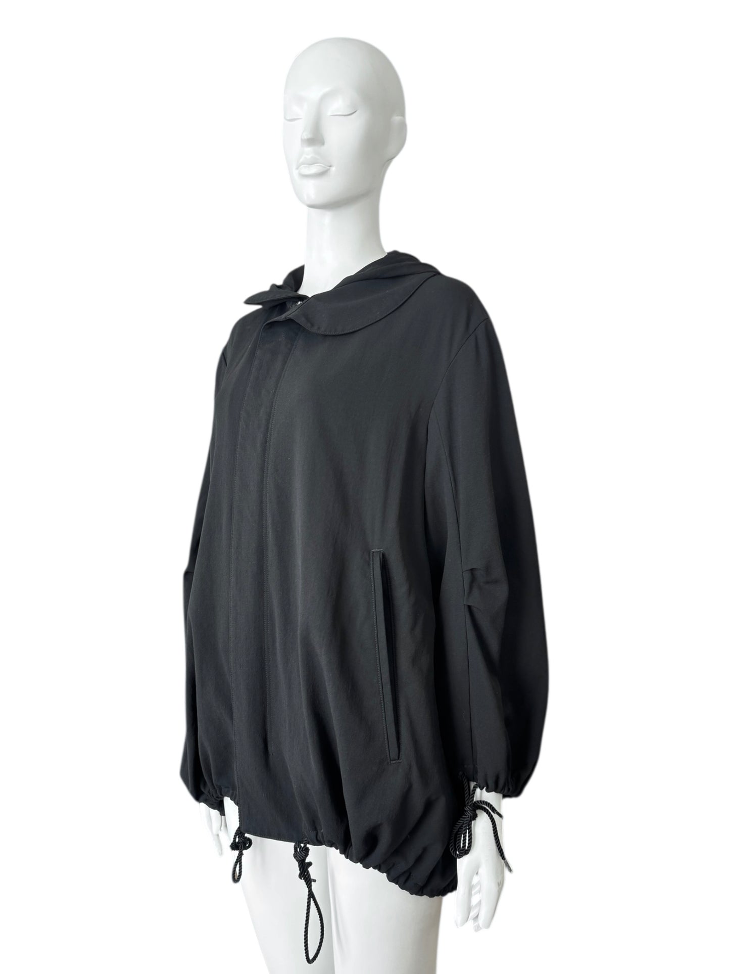 LIMI feu — Veste à capuche en laine noire 2010s