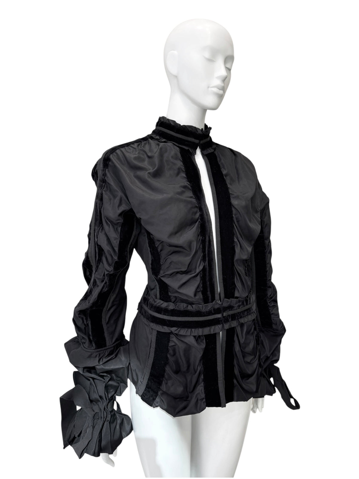 Veste en soie et velours Yves Saint Laurent by Tom Ford FW2002