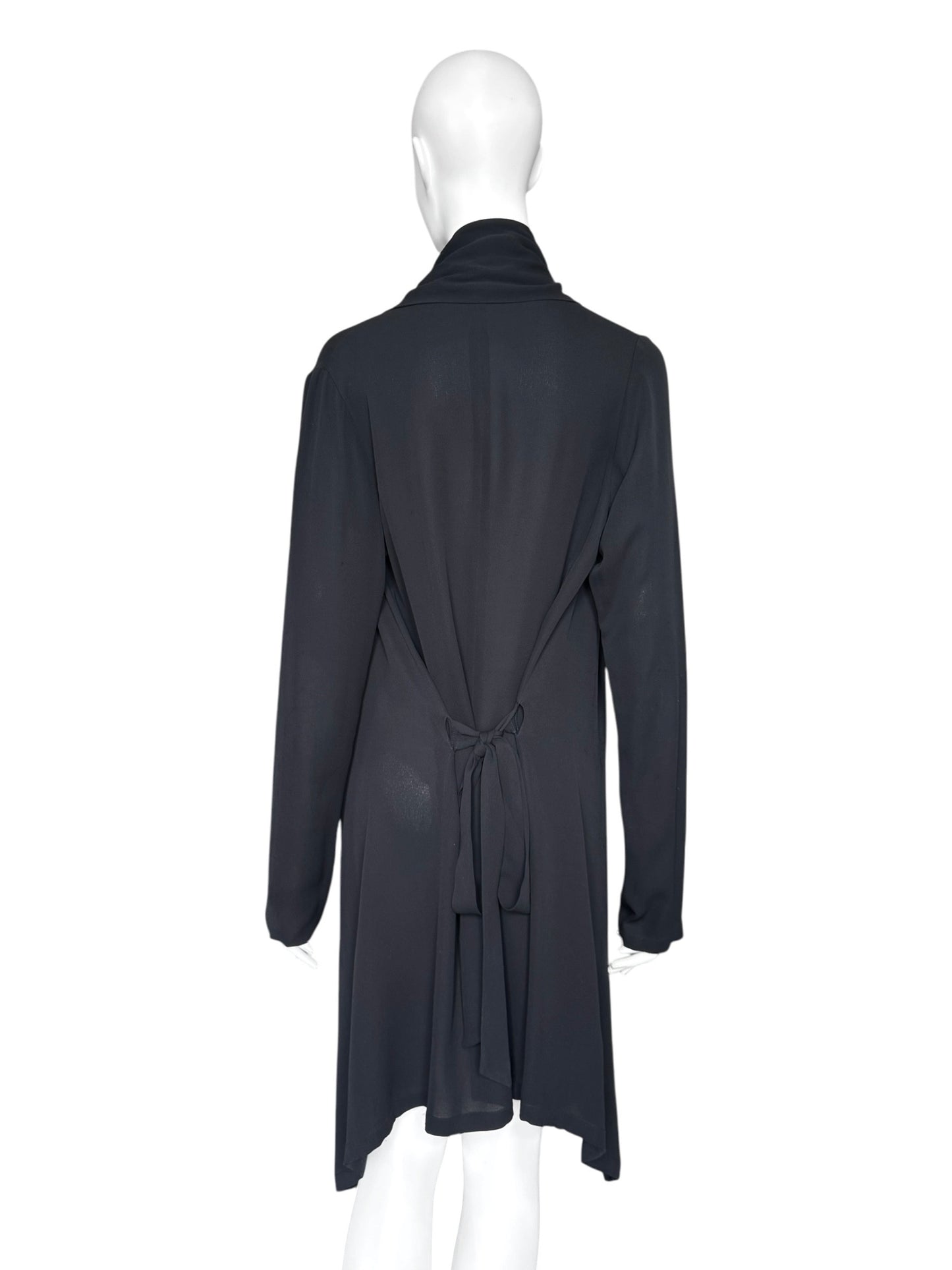 Ann Demeulemeester FW2008 – Veste drapée modulable en soie