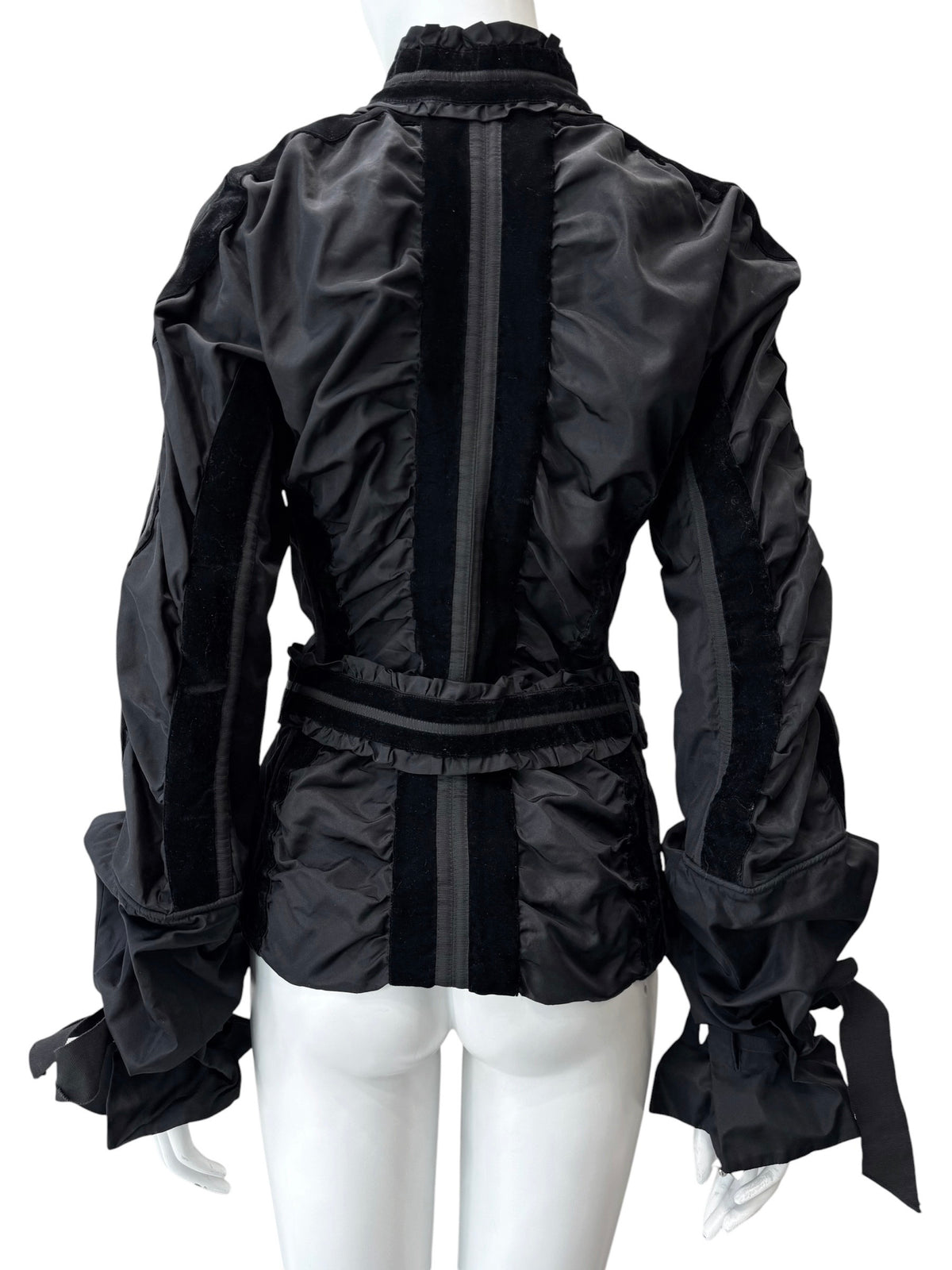 Veste en soie et velours Yves Saint Laurent by Tom Ford FW2002