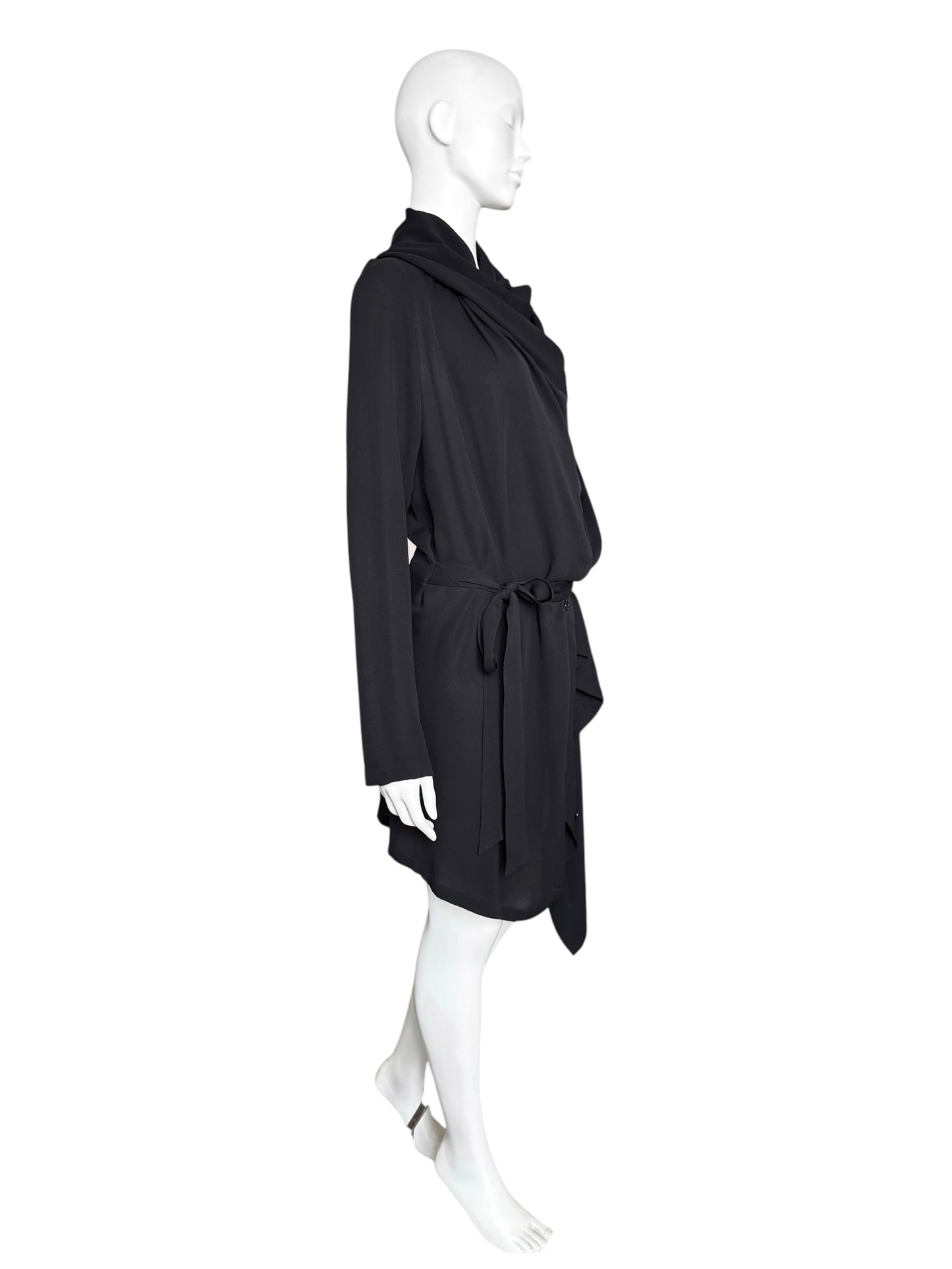 Ann Demeulemeester FW2008 – Veste drapée modulable en soie