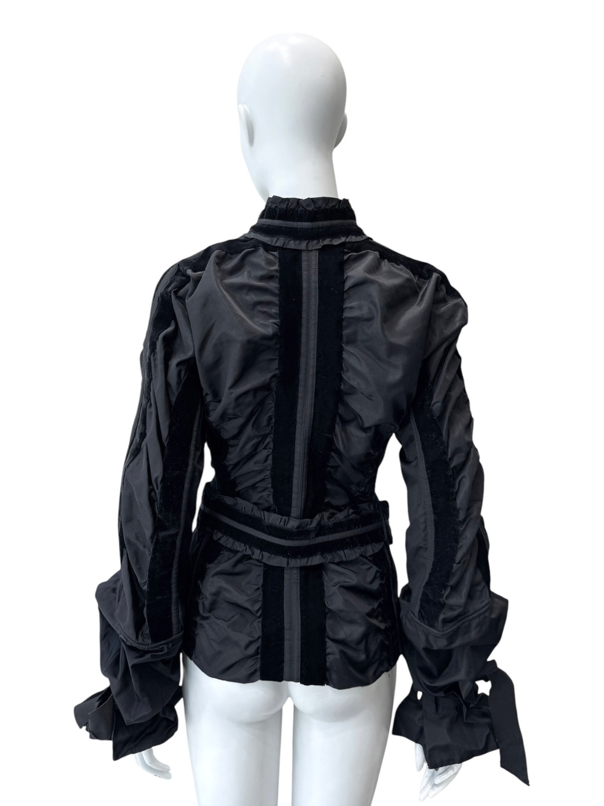 Veste en soie et velours Yves Saint Laurent by Tom Ford FW2002