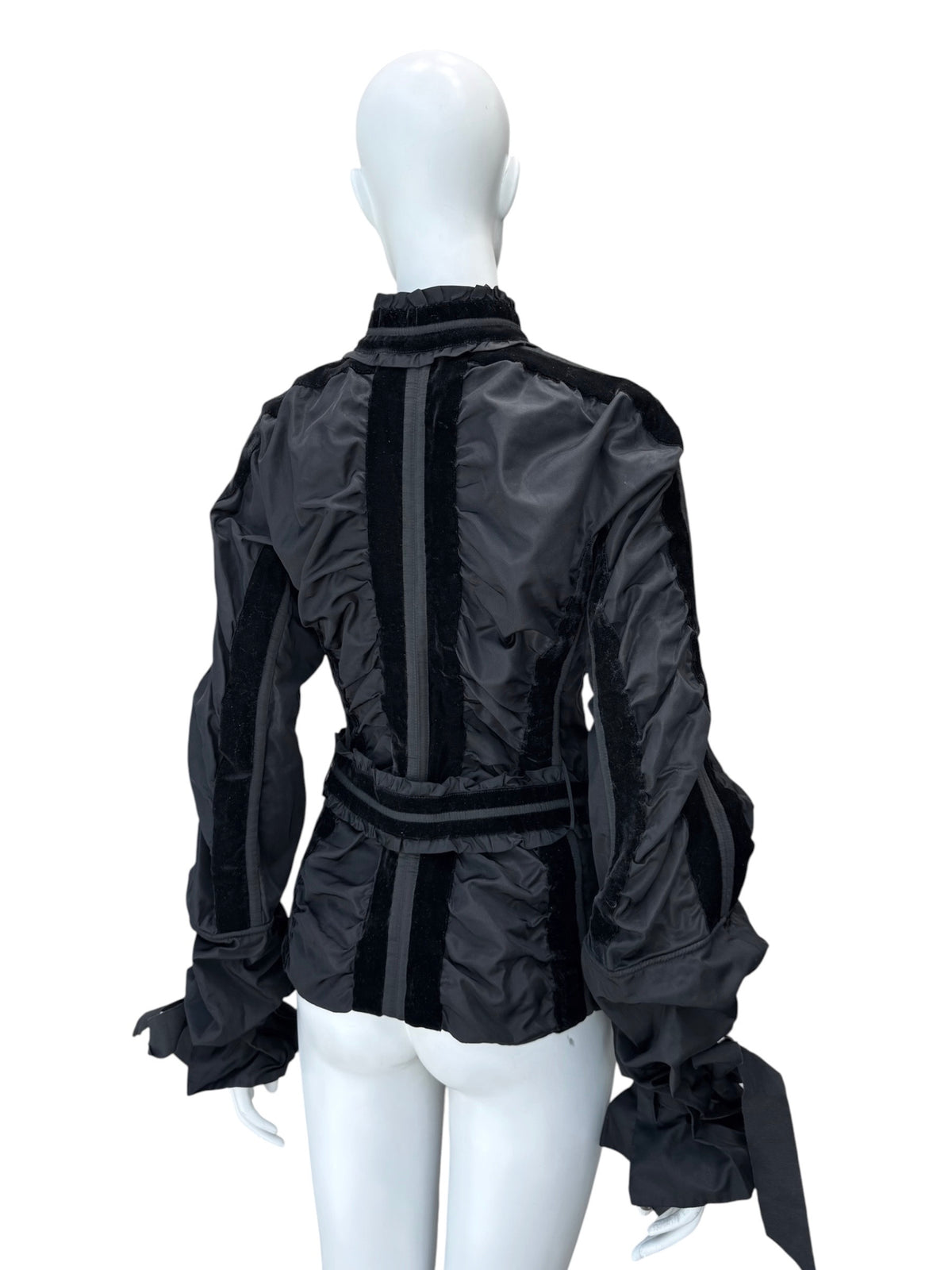 Veste en soie et velours Yves Saint Laurent by Tom Ford FW2002