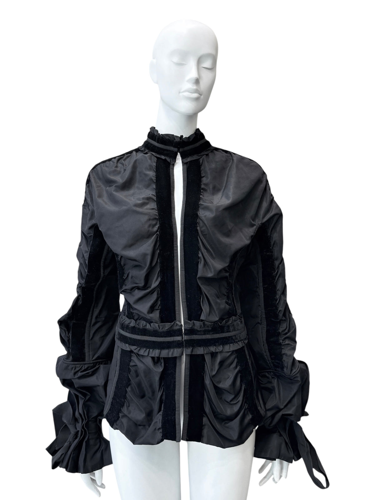 Veste en soie et velours Yves Saint Laurent by Tom Ford FW2002