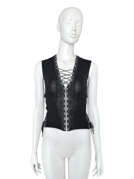John Galliano – lace-up knit top SS2003