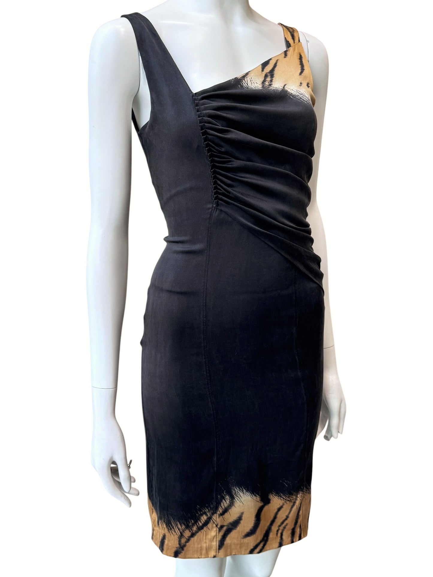 Roberto Cavalli 2010s - robe drapée en soie