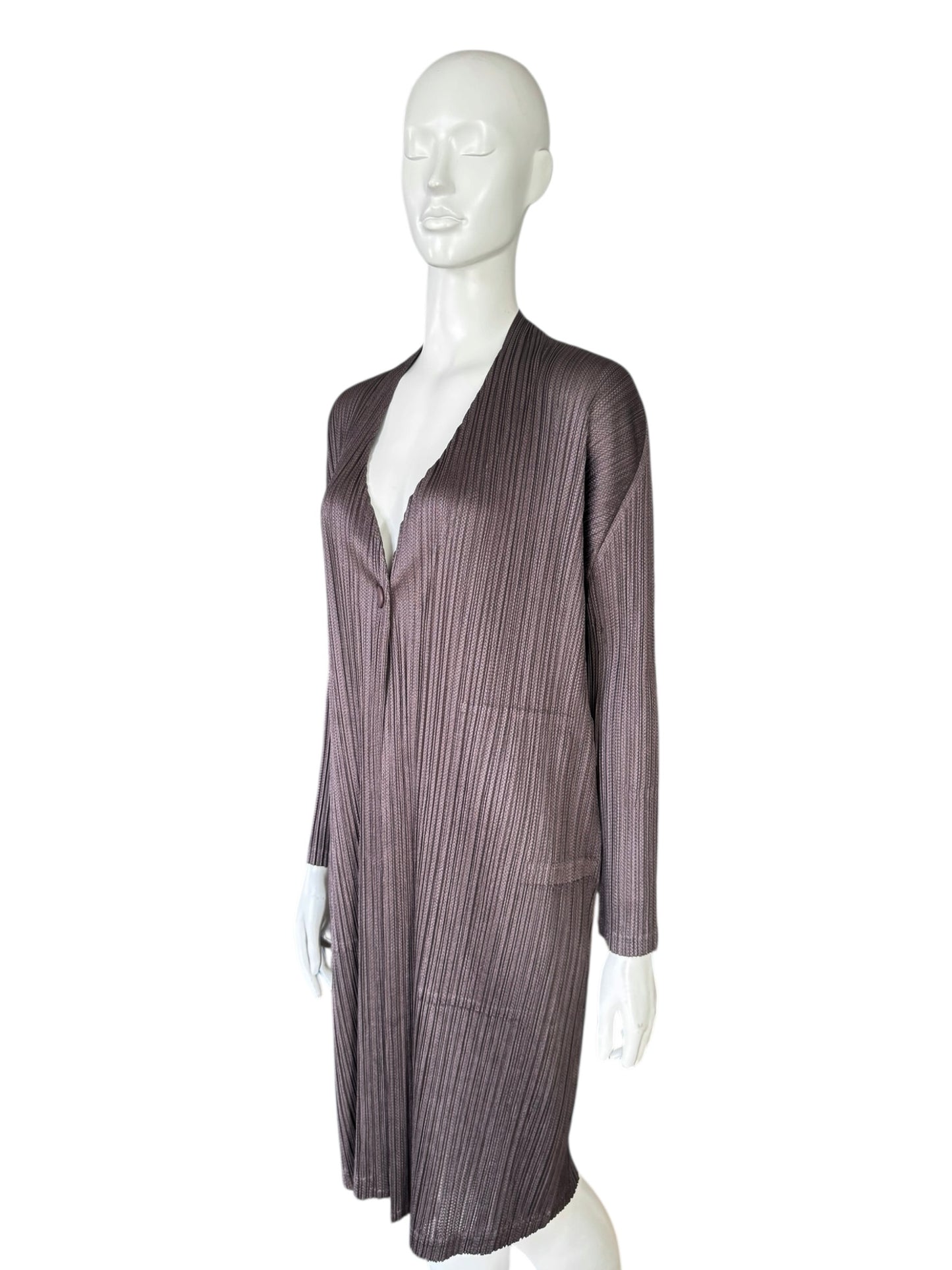 Pleats Please Issey Miyake — cardigan long