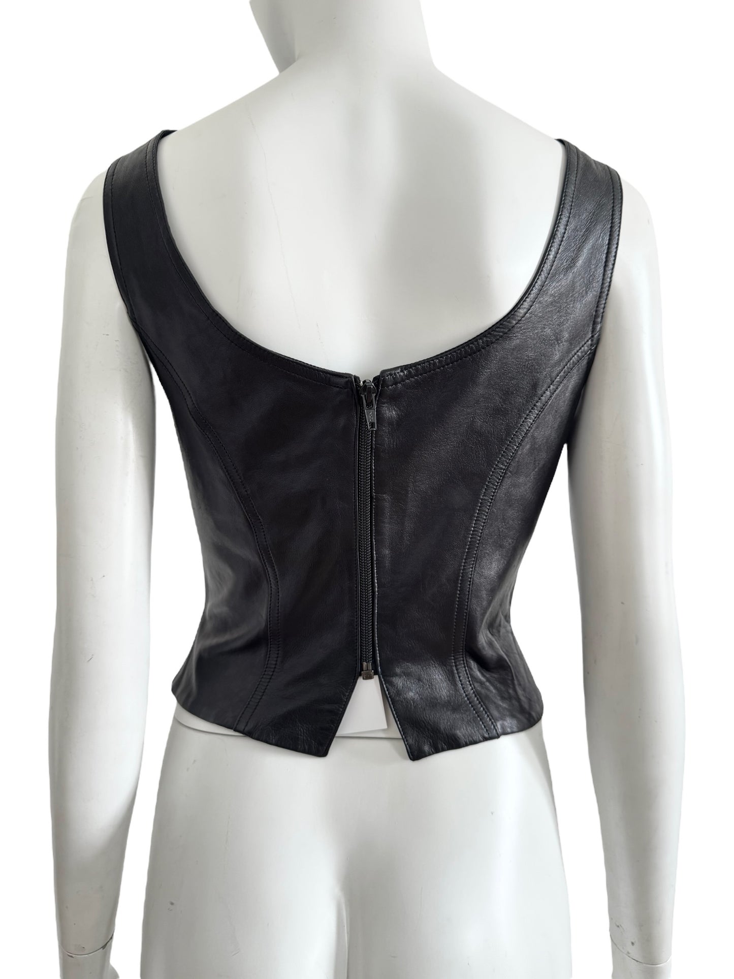 Plein Sud leather corset top