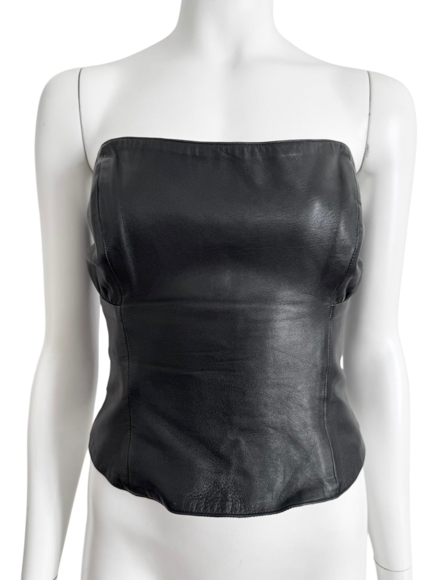 Bustier en cuir d’agneau
