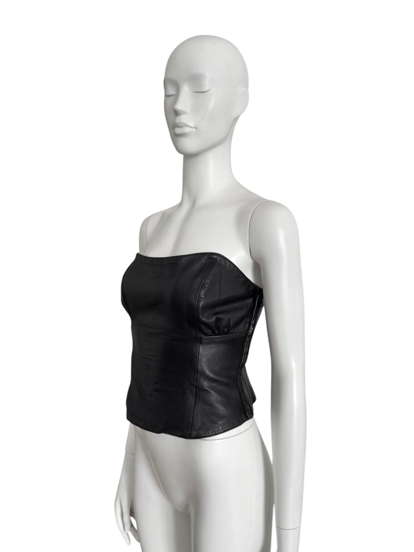 Bustier en cuir d’agneau