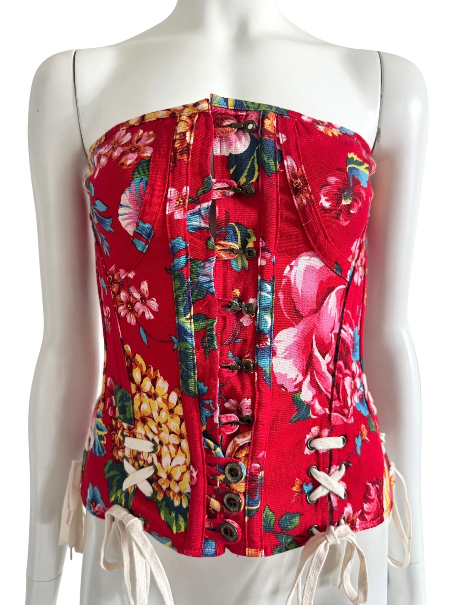 Corset floral D&G 2000s