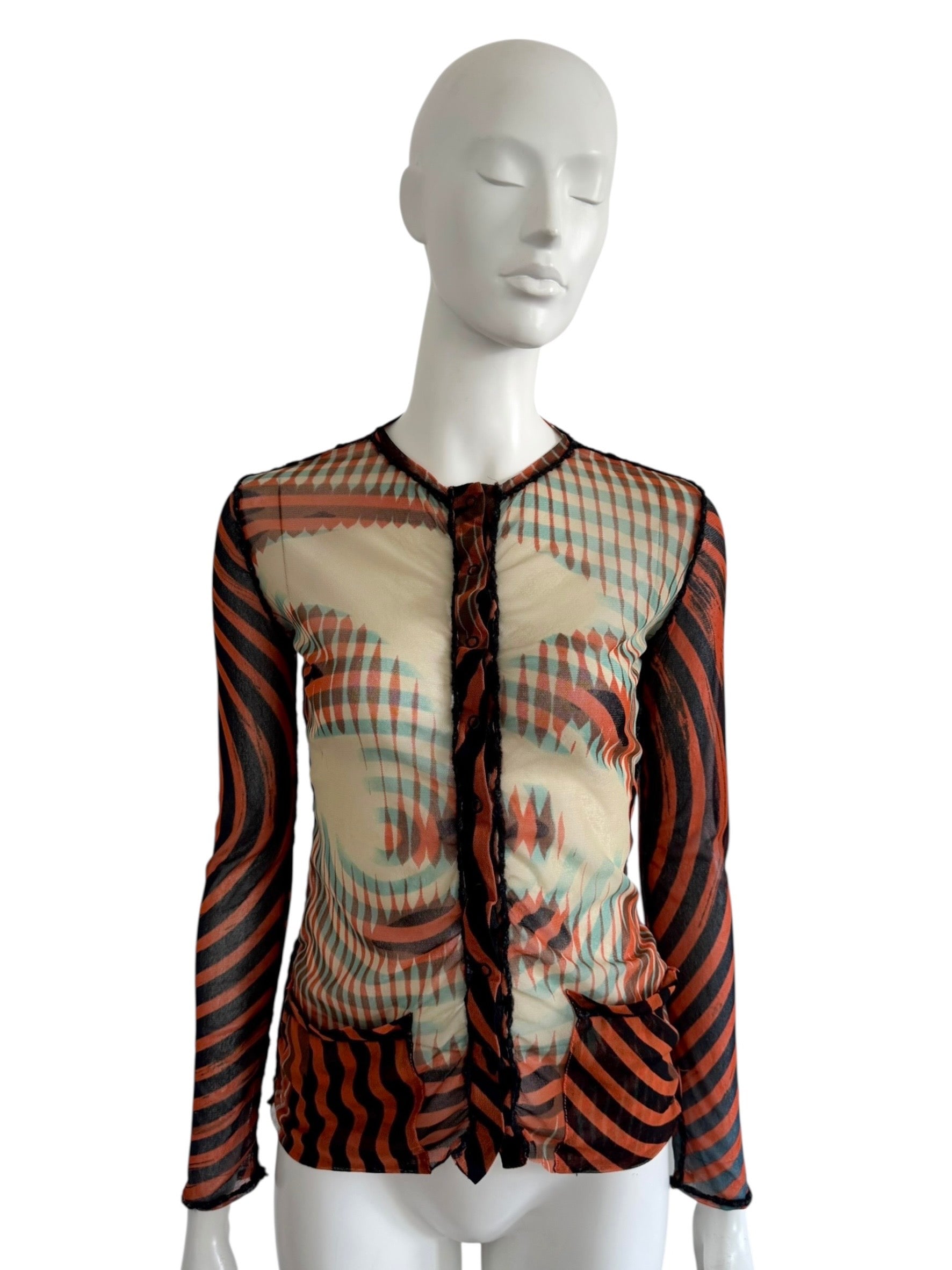 Mesh top Jean-Paul Gaultier F/W 2001 – ROUGE NÉON