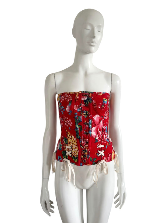 Corset floral D&G 2000s